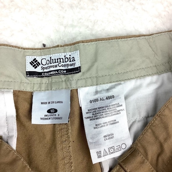 COLUMBIA CARGO UTILITARIAN KHAKI HIKING SHORTS - Picture 4 of 5